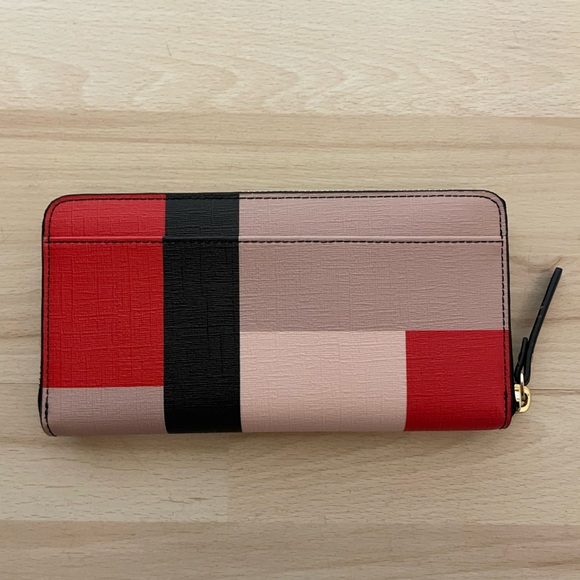 LIKE NEW Kate Spade Wallet - Full Sized Continental Wallet Colorblock Red, Black - Picture 2 of 14